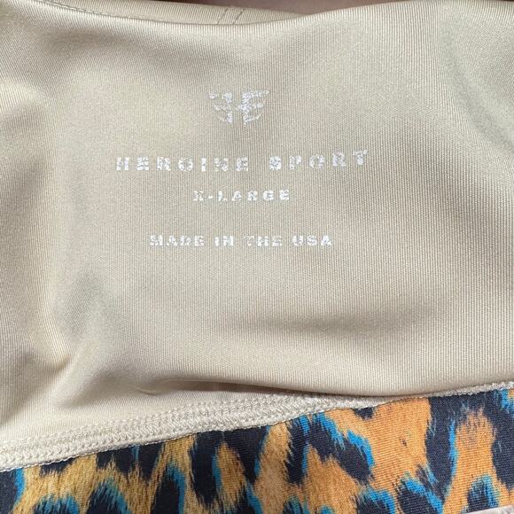 Heroine Sport Electric Cheetah Optic High Impact Sports Bra Athletic Athleisure - Picture 11 of 13